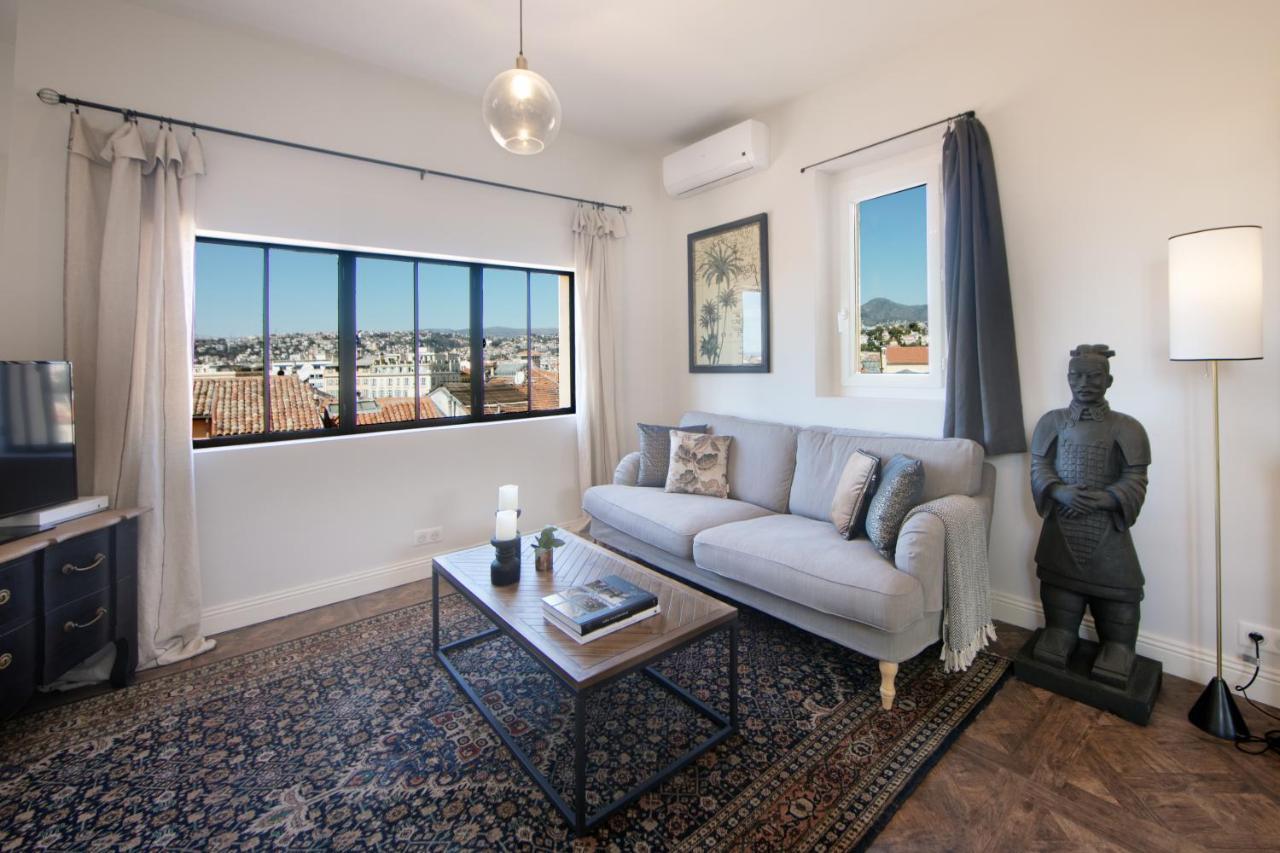 דירות ניס Cocoon Loft - Magnifique Loft Sous Toit, Refait A Neuf, Vues Splendides, Clim, Wifi מראה חיצוני תמונה