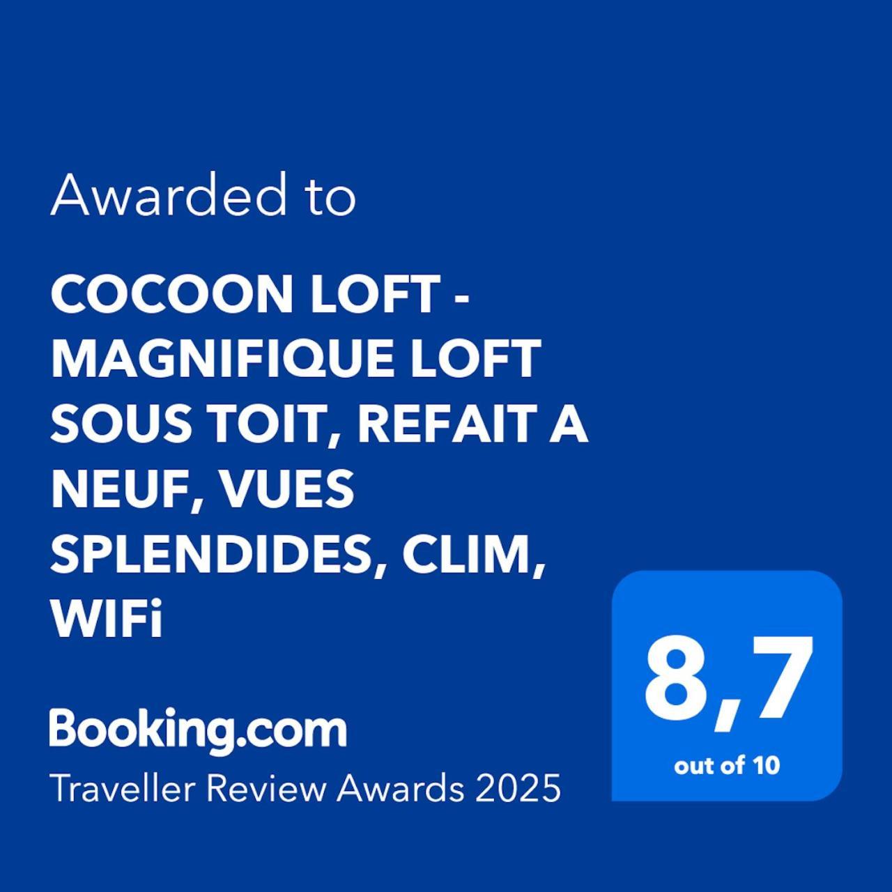 דירות ניס Cocoon Loft - Magnifique Loft Sous Toit, Refait A Neuf, Vues Splendides, Clim, Wifi מראה חיצוני תמונה